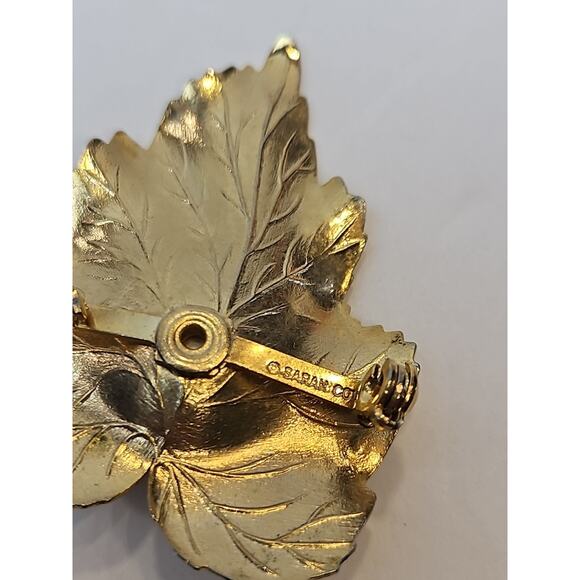 Lot Of Six Gold Tone Vintage Pin Brooches - Picture 7 of 16